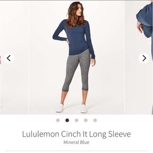 EUC Lululemon cinch it long sleeve shirt